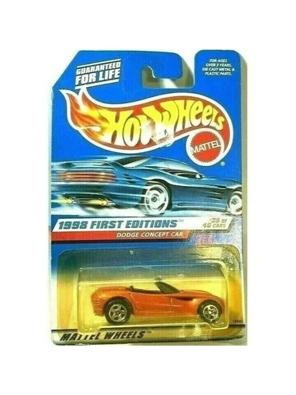 Vintage Die Cast Hot Wheels 1998 First Editions 35/40 Dodge Concept Car 672